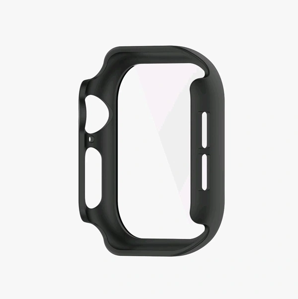 Apple Watch Protective Hard Case with Screen Guard - Black - 45