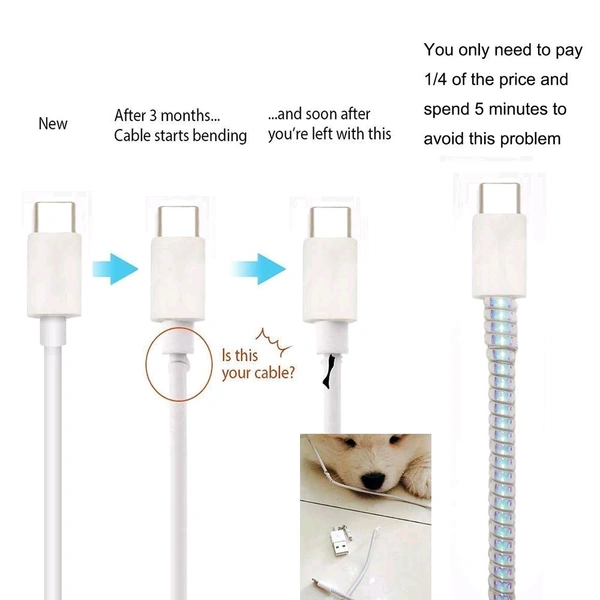 Finish Cable Charger Spiral Protector/Wire
