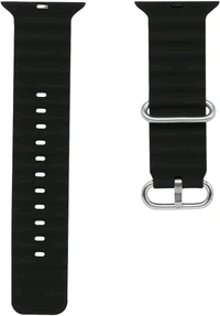 Watch Strap, Secure Fit, Adjustable, Comfortable, Stylish, Compatible with Apple Watch Series Ultra/SE/8/7/6/5/4/3/2/1 42mm, 44mm, 45mm and 49mm (Ocean Sports Band, Silicone - White