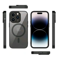 Apple iPhone Magnetic Magsafe Cover Casing back Cover - Iphone Models ( Black ) - Black, Iphone 15