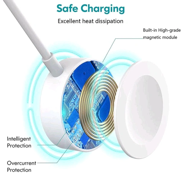 Smart Watch Magnetic Wireless Charger for Apple Watch - White