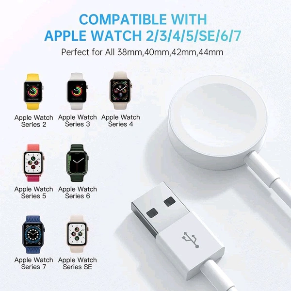 Smart Watch Magnetic Wireless Charger for Apple Watch - White
