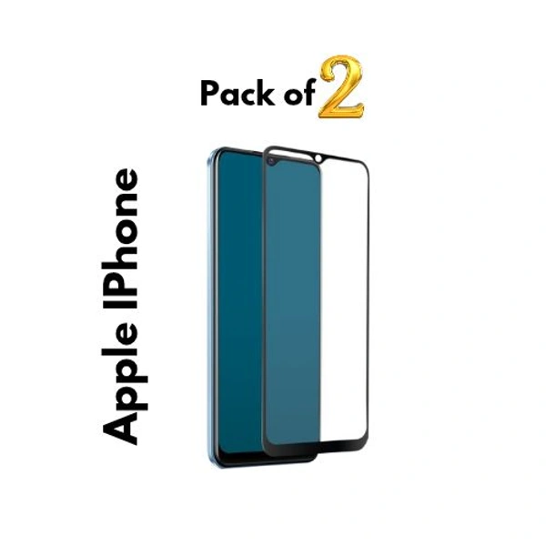 Apple IPhone  All Model Tempered Glass Pack Of 2 - Black, Iphone 11 Pro