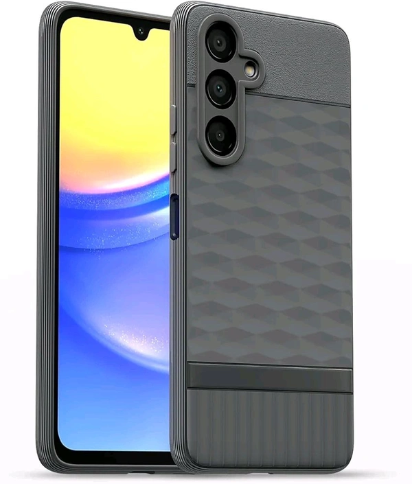 Outlouders Bumper Case for Samsung Galaxy M15 / F15 / M15 5G Prime Edition | Full Camera Protection | TPU Soft Flexible Shockproof Back Cover  - Gray