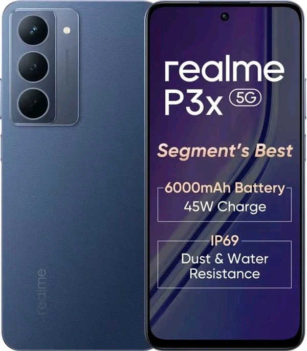 Realme P3x 5G  - 8/128, Midnight Blue, 1 Year Brand Warenty