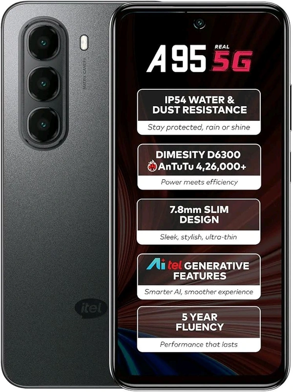 Itel A95 5G + - 6/128, Shadow Black