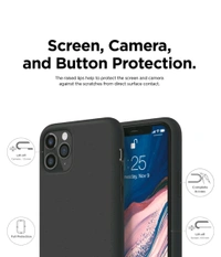 Iphone Liquid Silicone Case  - Pin Green