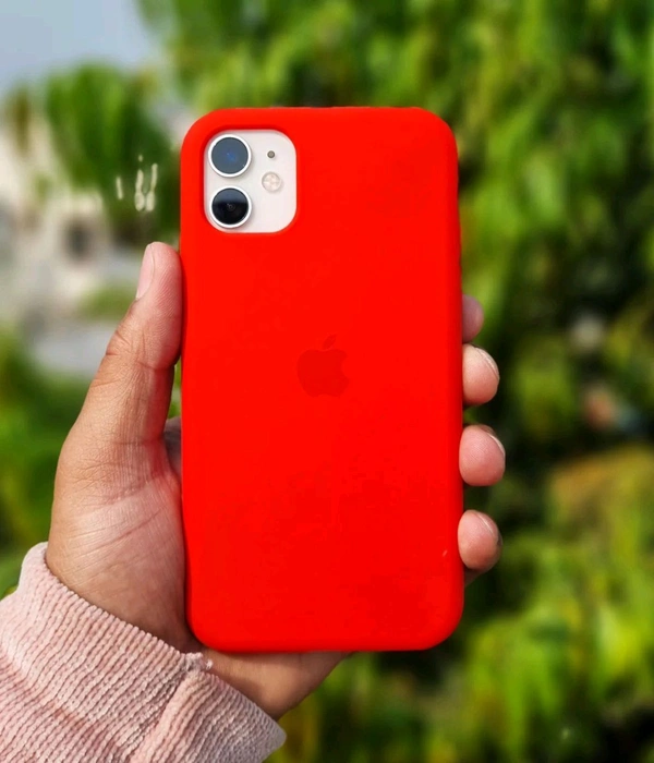 Iphone Liquid Silicone Case  - Red