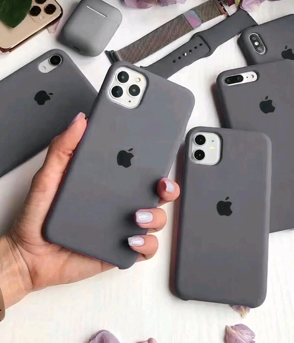 Iphone Liquid Silicone Case  - Dark Gray
