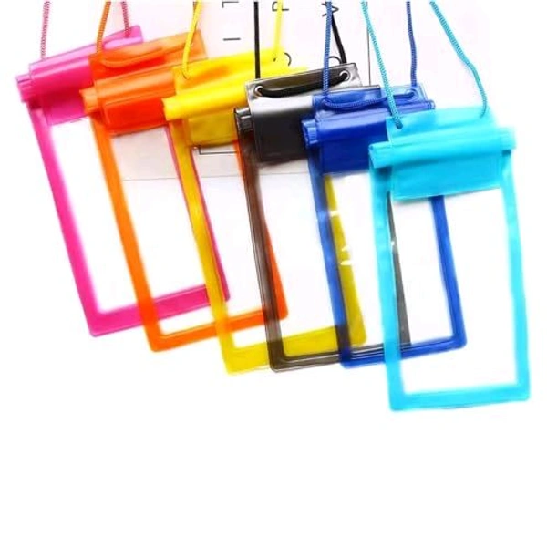 Waterproof Mobile Pouch Cover for All Mobiles, Cellphone Dry Bag Compatible for iPhone, Samsung, Mi, Redmi, Oppo, VIVO, All Other Smartphones up to 6.5 inches - 1, Multy Colour