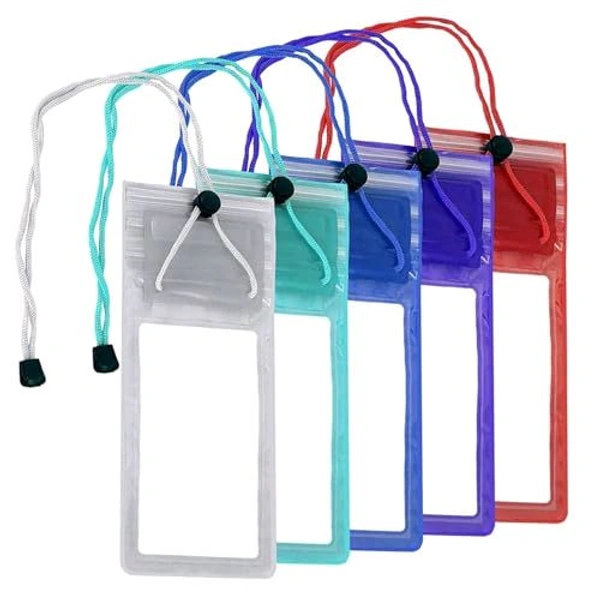 Waterproof Mobile Pouch Cover for All Mobiles, Cellphone Dry Bag Compatible for iPhone, Samsung, Mi, Redmi, Oppo, VIVO, All Other Smartphones up to 6.5 inches - 1, Multy Colour