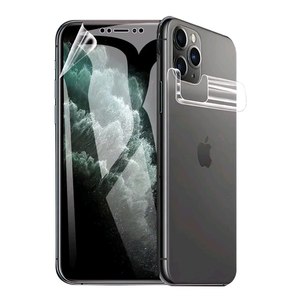 Fnpk Transparent Mobile Back Skin Wrap - (Installation Kit Included) - Iphone 14 Pro Max, Only Back (No Sides), Clear
