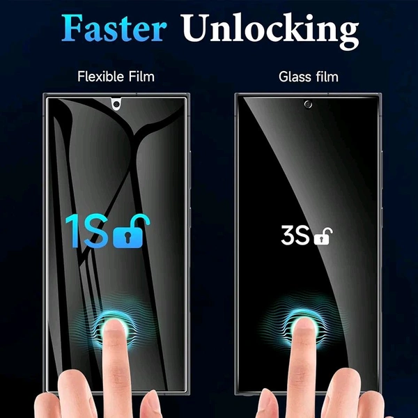 Fnpk Anti-Spy Screen Guard, [1 Pcs] [Finger Print Wont Work] 9H Hardness Anti-Scratch Anti-Peeping Privacy Screen Protector Proteceive Film for Samsung Model  - Samsung S24