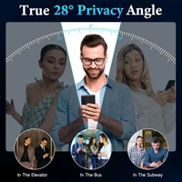Fnpk Anti-Spy Screen Guard, [1 Pcs] [Finger Print Wont Work] 9H Hardness Anti-Scratch Anti-Peeping Privacy Screen Protector Proteceive Film for Samsung Model  - Samsung S24