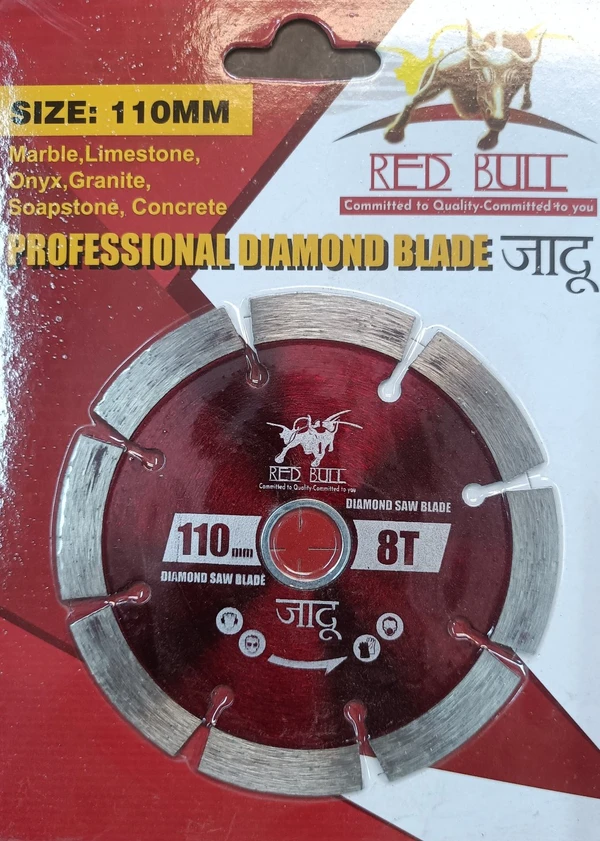 Red Bull Seg Blade 4" For Marble Cutting  - Red