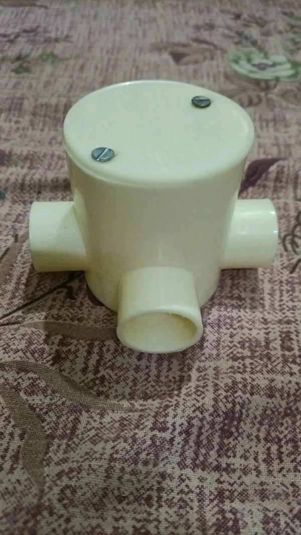Plastic Deep Junction Box Cream 