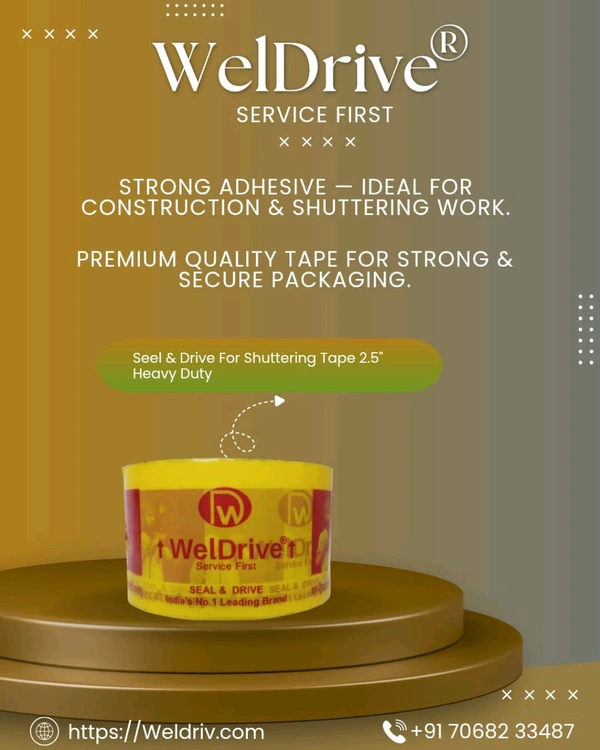 Seel & Drive For Shuttering Tape 2.5" 35 Mtr 70 Micron Heavy Duty 