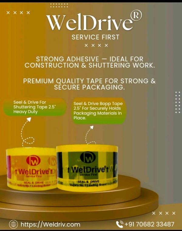 Seel & Drive Bopp Tape 2.5" 35Mtr 50 Micron For securely holds packaging materials in place.