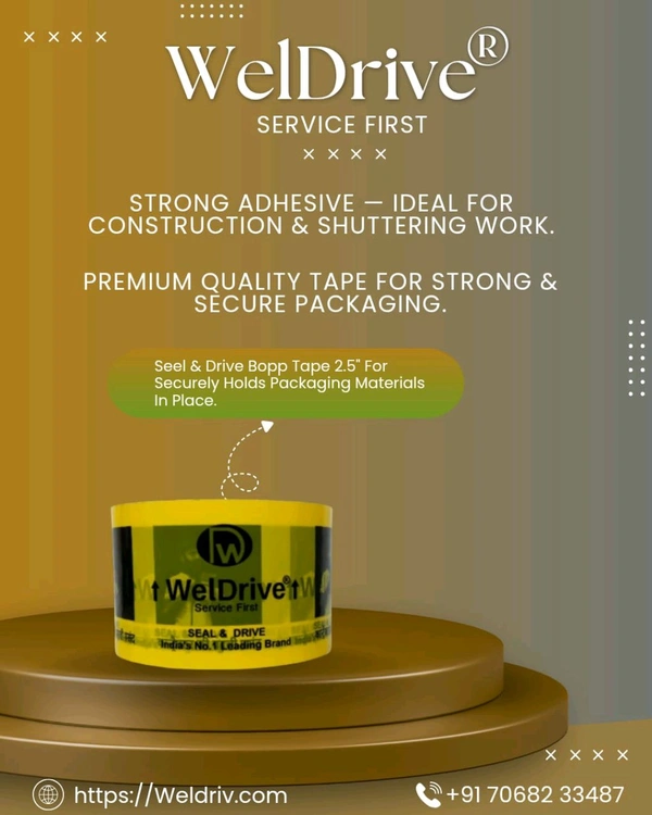 Seel & Drive Bopp Tape 2.5" 35Mtr 50 Micron For securely holds packaging materials in place.
