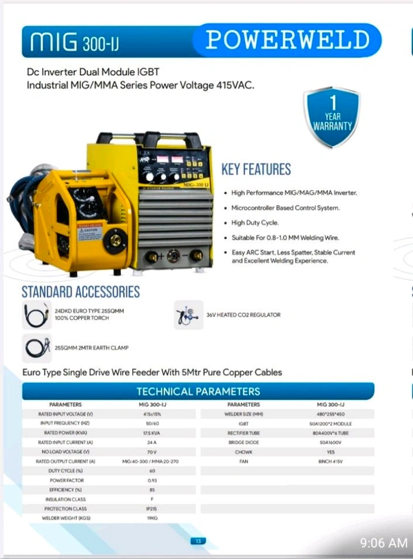 MIG 300 HD Quality For Welders Use