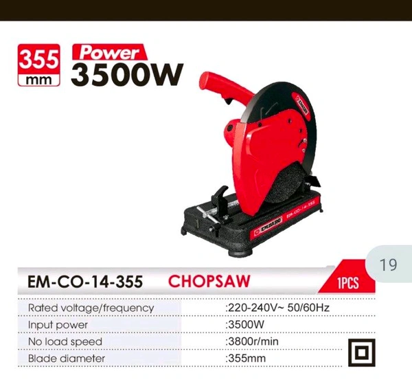 Chop Saw LG 355 3500W EM CO 14 