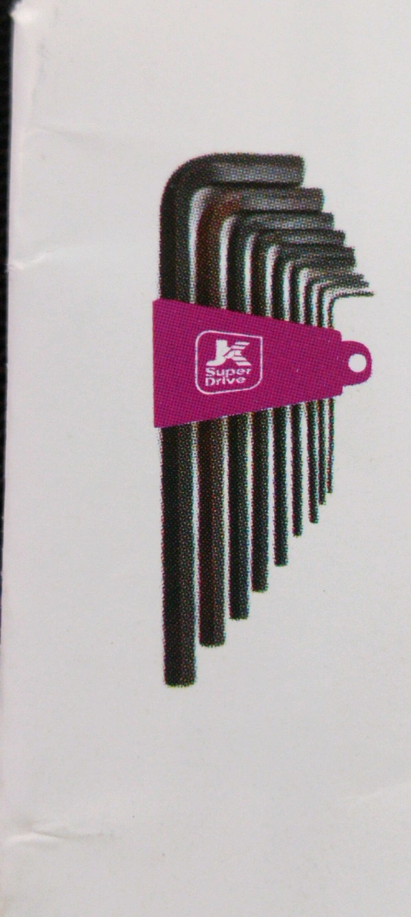 J K Hex Allen Keys Set 9pcs-Standard Series(Black Finish). [Tip Size mm 1.5,2,2.5,3,4,6,8,10]