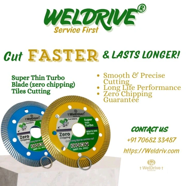 Thin Turbo 4" For Tiles Cutting Zeero Chipping 