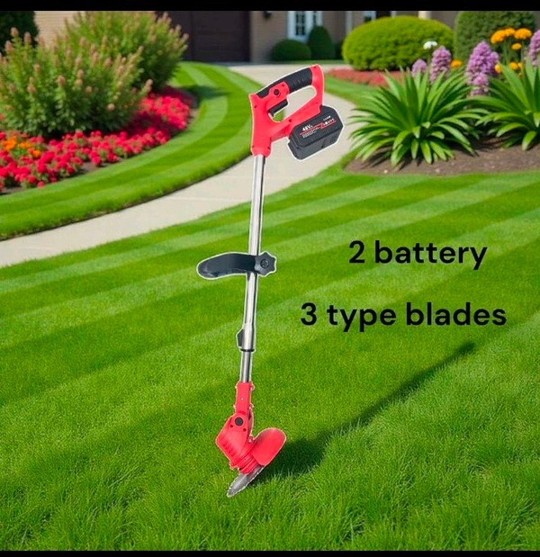 Cordless Grass Cutter With 2 Battery And 3 Blades For Formers