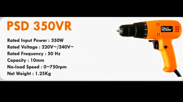 PP PSD350VR ELECT DRILL SCREW DRIVER MACHINE