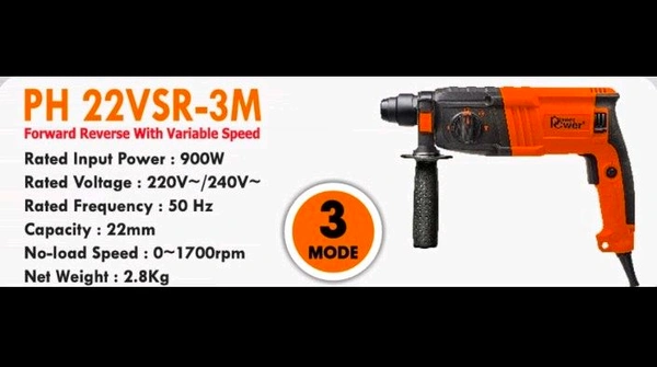 PP VSR22 Hammer Drill Machine 22mm 3Mode