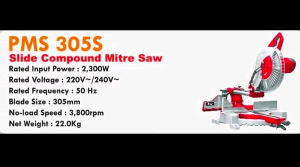 PP  PMS 305 S Slide Compound Mitor Sow Machine 12"