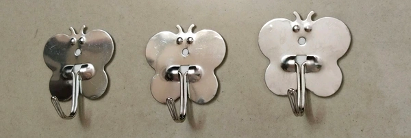 FSH Steel Adhesive+ Screw Hook For Multi Place Use It