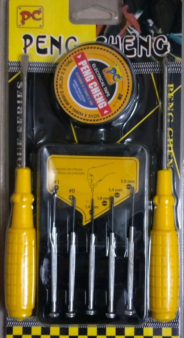HT7S Seven Type Screw Drivers Kit With Electric Tape For Helpful Every Person 