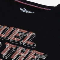 Men Black & Brown Printed Pure Cotton Round Neck T-shirt - L