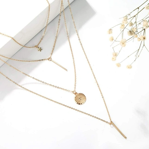 Multilayer Pendant with Chain Necklace Collection