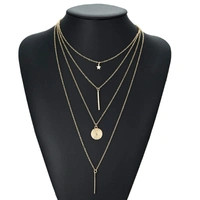 Multilayer Pendant with Chain Necklace Collection