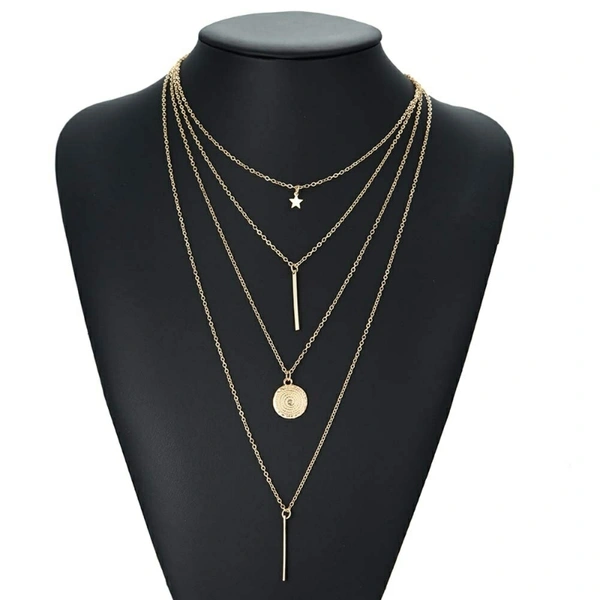 Multilayer Pendant with Chain Necklace Collection