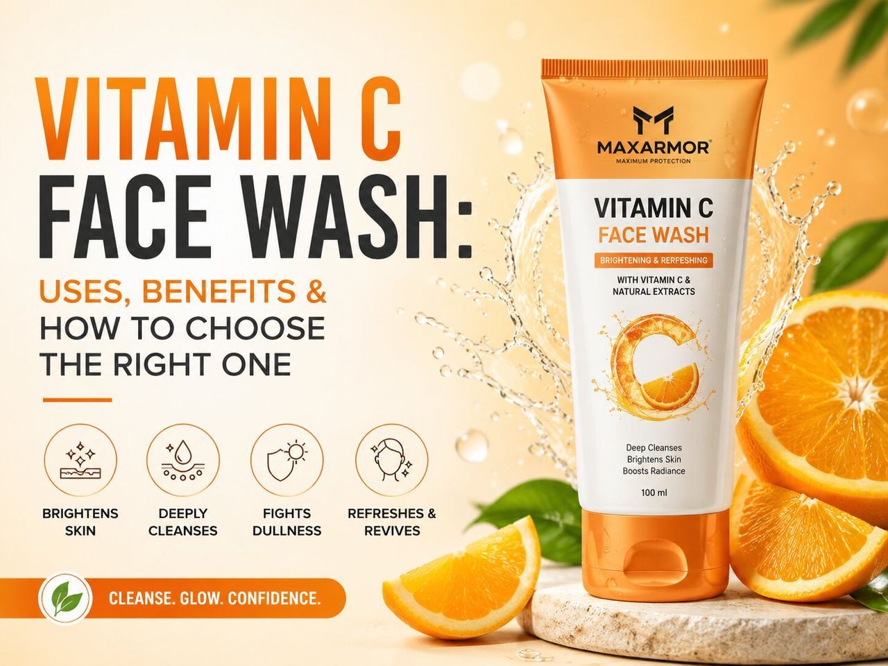 Vitamin C Face Wash uses, benefits, and how to choose the right face wash for glowing and refreshed skin