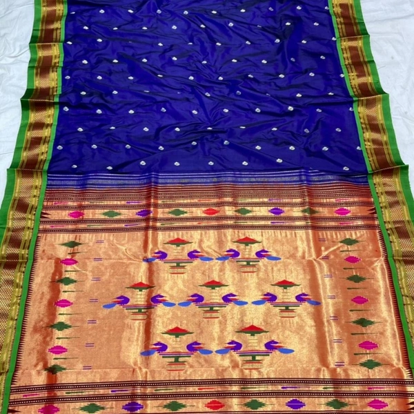 Pure Silk Double Pallu Paithani - Available in 24 colours