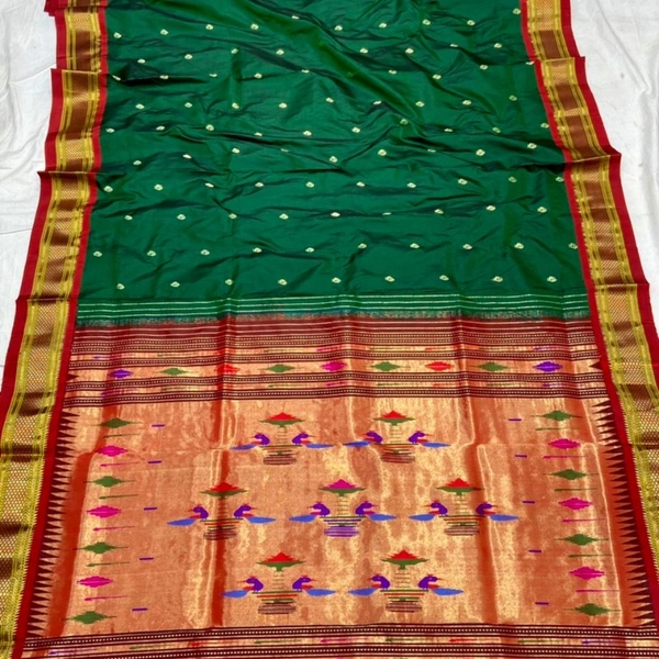 Pure Silk Double Pallu Paithani - Available in 24 colours