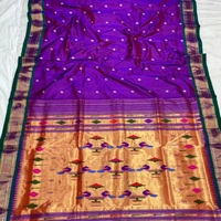 Pure Silk Double Pallu Paithani - Available in 24 colours