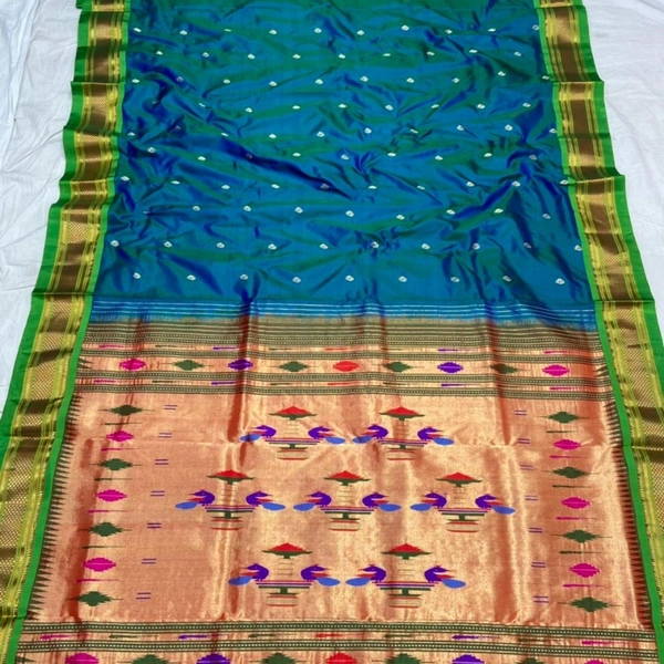 Pure Silk Double Pallu Paithani - Available in 24 colours