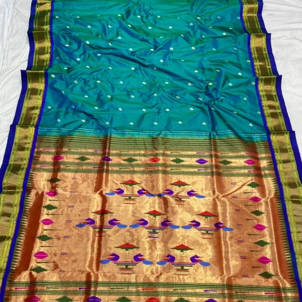 Pure Silk Double Pallu Paithani - Available in 24 colours