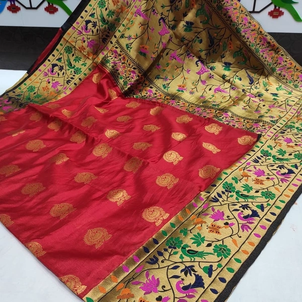 Semi Silk Big Border Paithani
