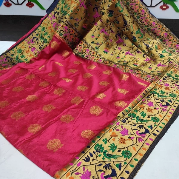 Semi Silk Big Border Paithani