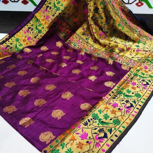 Semi Silk Big Border Paithani