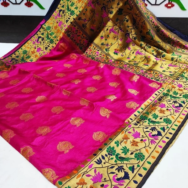 Semi Silk Big Border Paithani