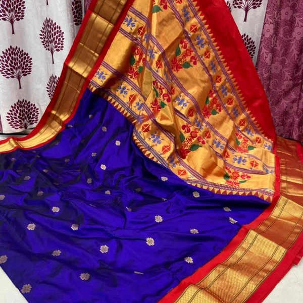 Kadiyal Pure Silk Paithani