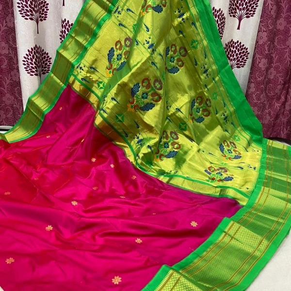 Kadiyal Pure Silk Paithani