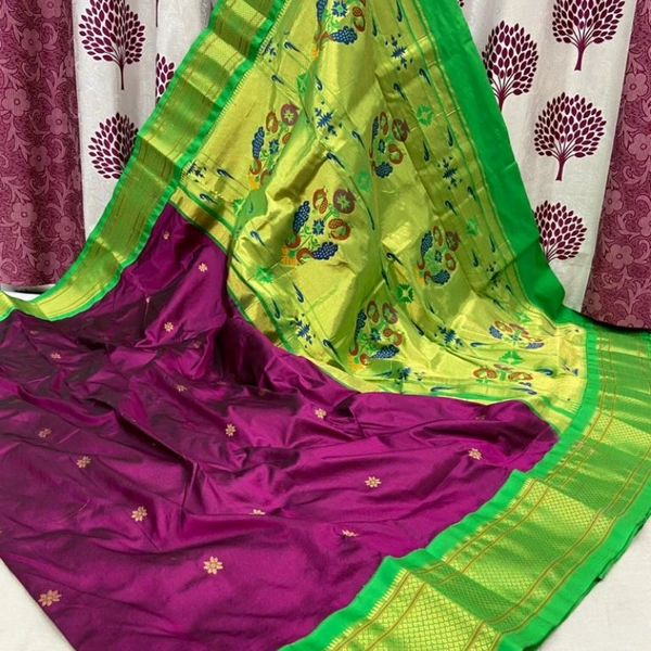 Kadiyal Pure Silk Paithani